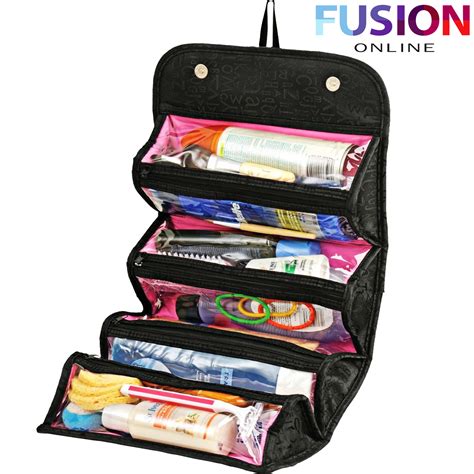 roll up cosmetic travel bag